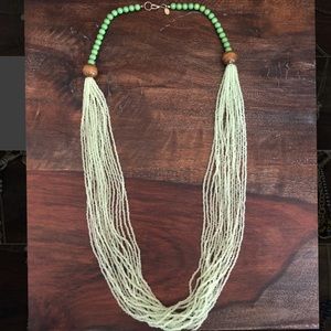 Green Beaded Anthropologie Necklace